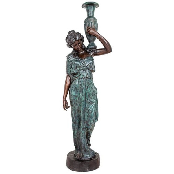 Dione the Divine Water Goddess Cast Bronze Garden Statue Water Bearer
